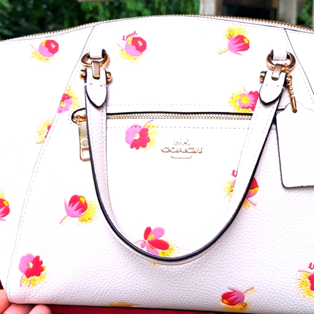 NEW Coach Prairie C5838 Pink /White Satchel/Crossbody NEW with Tags - Picture 2 of 12